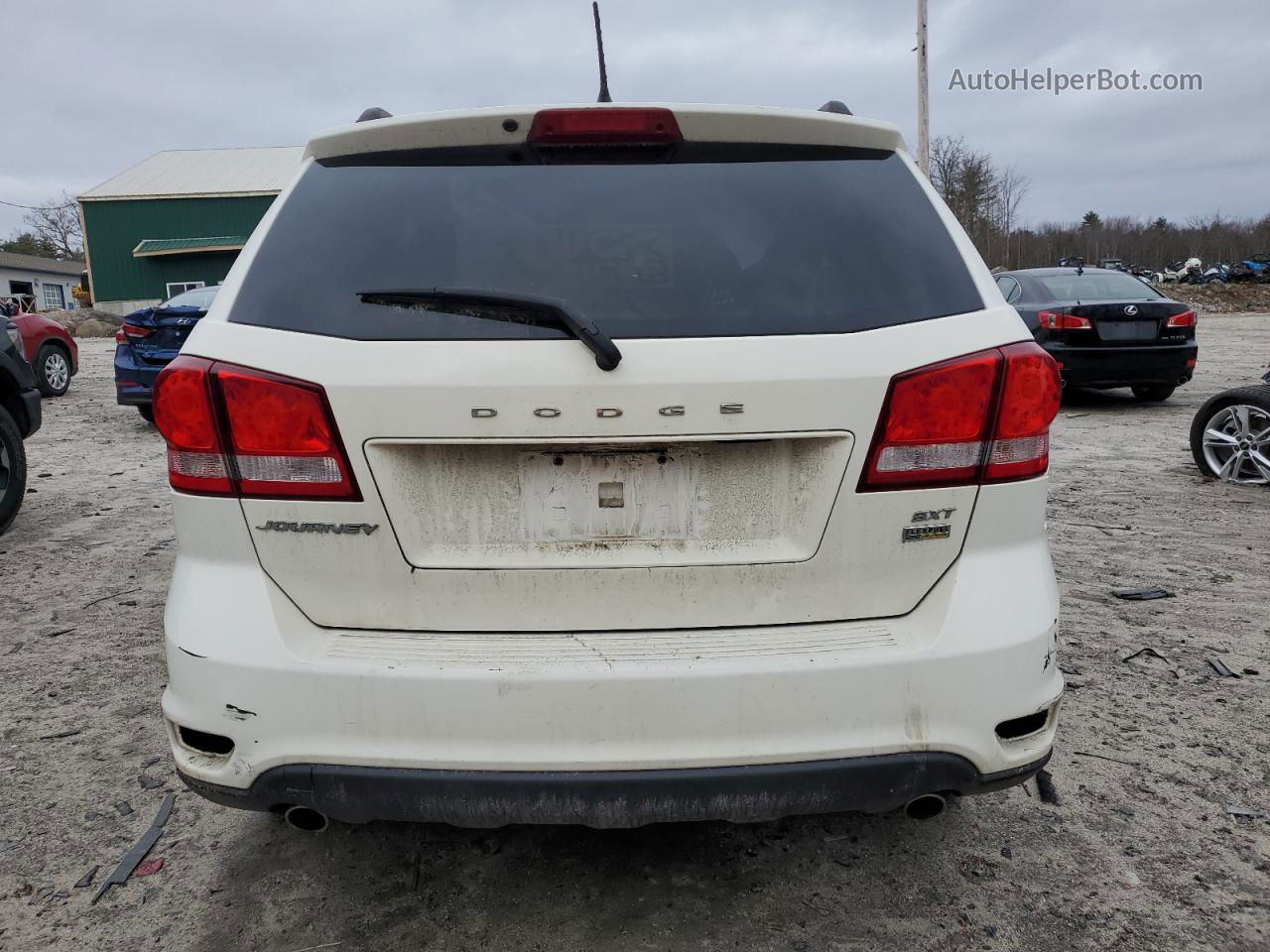 2014 Dodge Journey Sxt White vin: 3C4PDCBG9ET250605