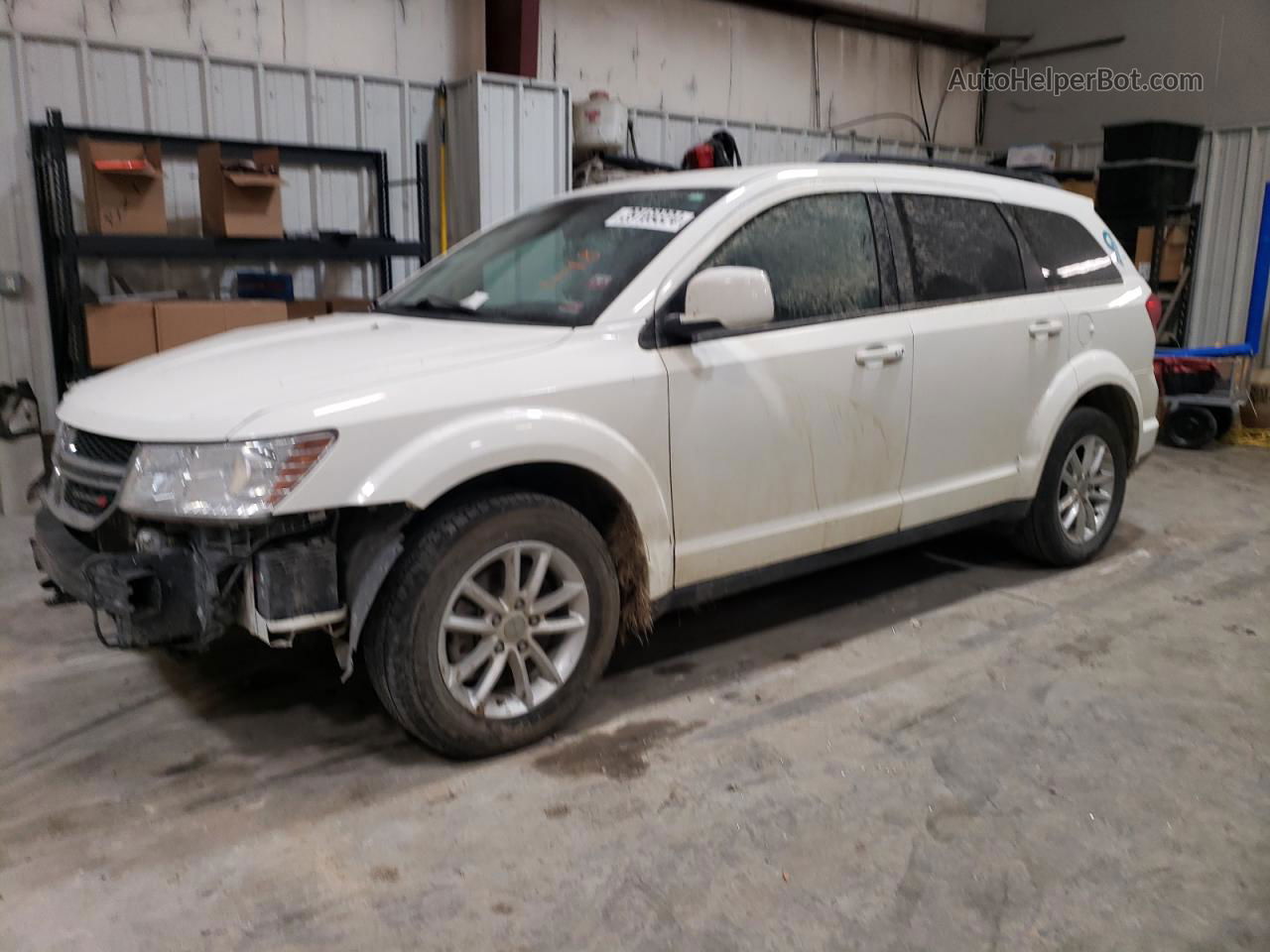 2015 Dodge Journey Sxt White vin: 3C4PDCBG9FT627709