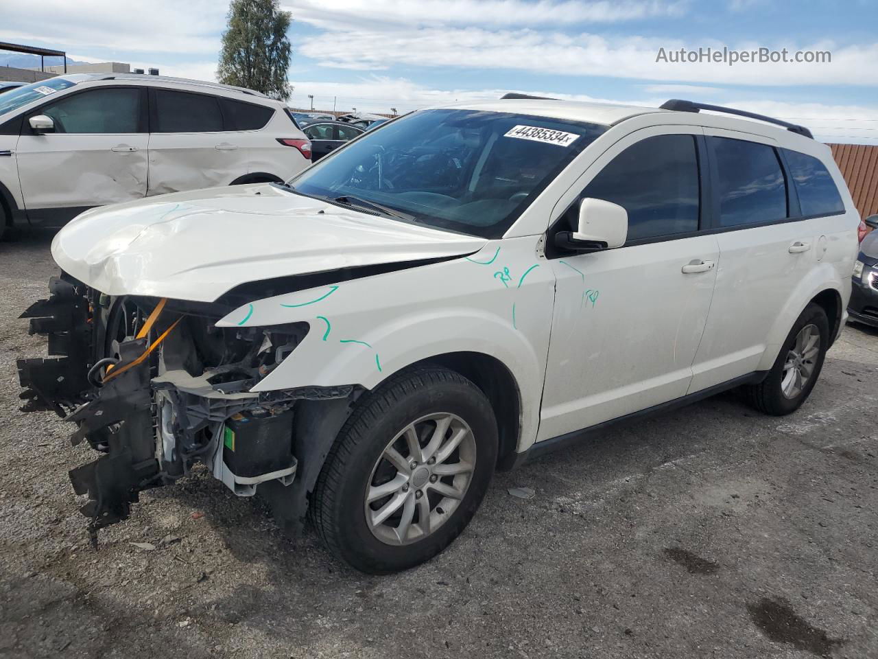 2015 Dodge Journey Sxt White vin: 3C4PDCBG9FT742195