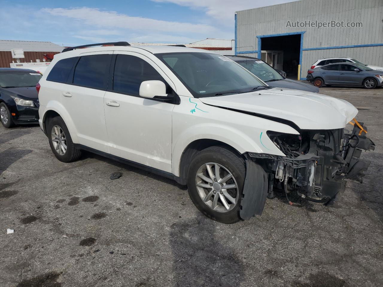 2015 Dodge Journey Sxt White vin: 3C4PDCBG9FT742195