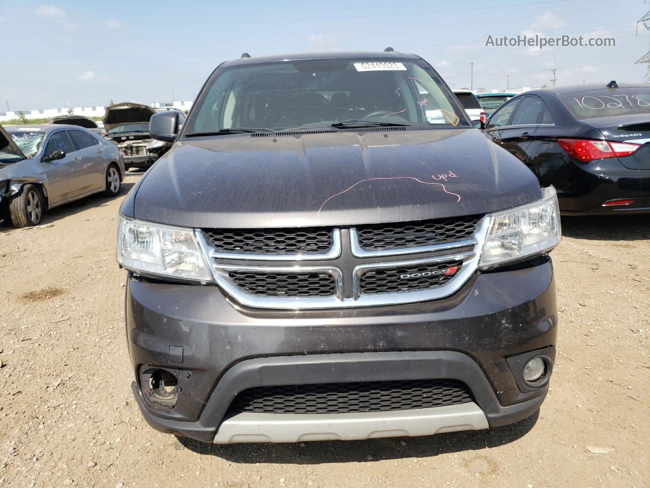 2017 Dodge Journey Sxt Серый vin: 3C4PDCBG9HT589658