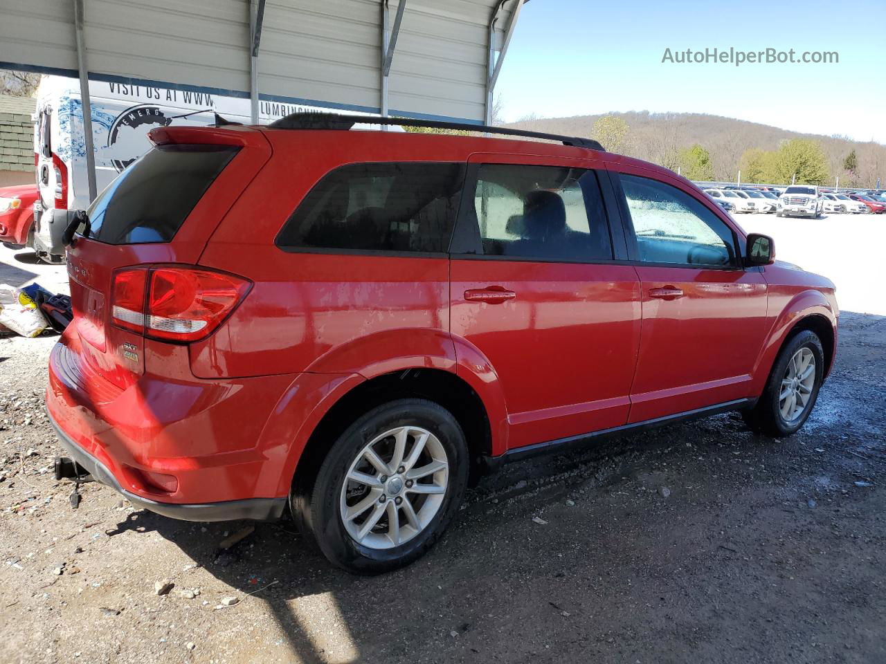 2014 Dodge Journey Sxt Red vin: 3C4PDCBGXET243937