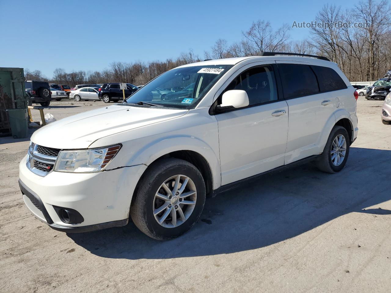 2015 Dodge Journey Sxt White vin: 3C4PDCBGXFT697221