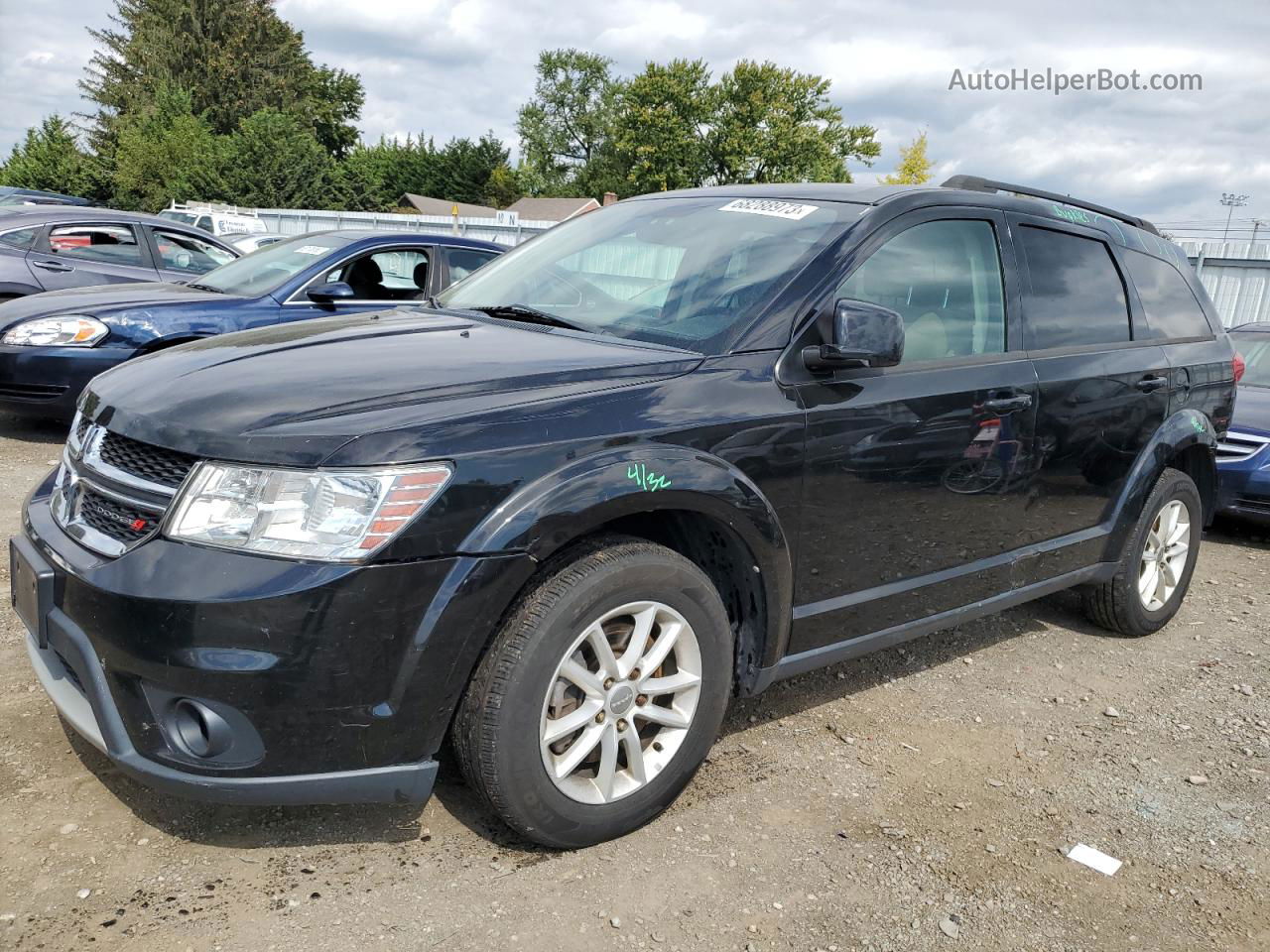 2016 Dodge Journey Sxt Черный vin: 3C4PDCBGXGT157370