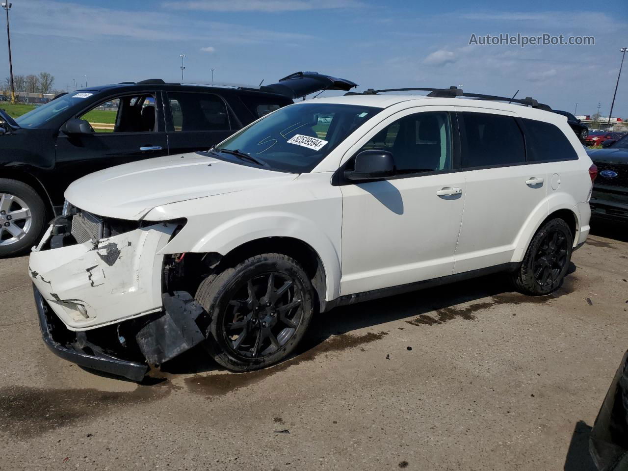 2015 Dodge Journey Sxt White vin: 3C4PDCCG0FT588670