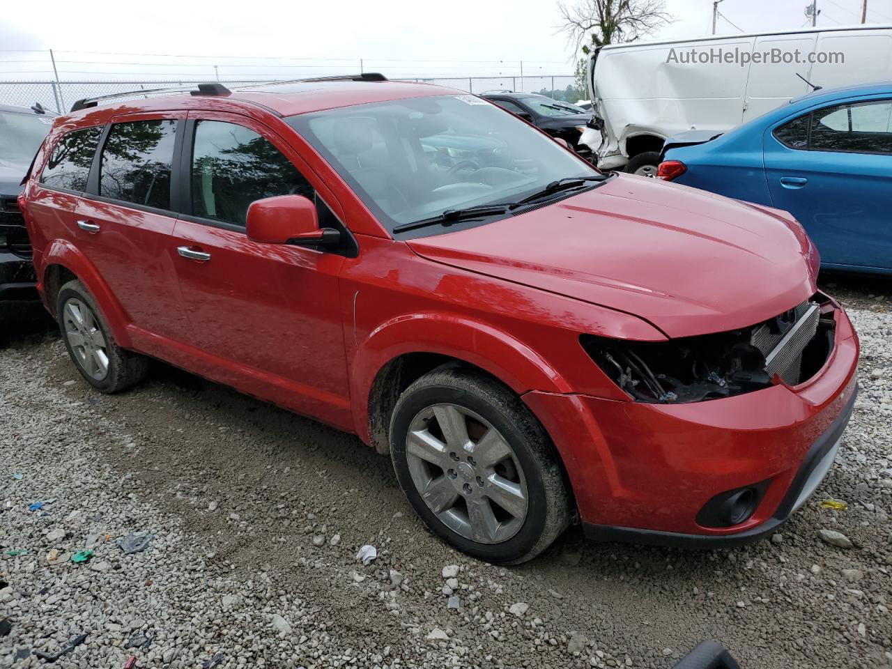 2014 Dodge Journey Limited Red vin: 3C4PDCDG9ET202857