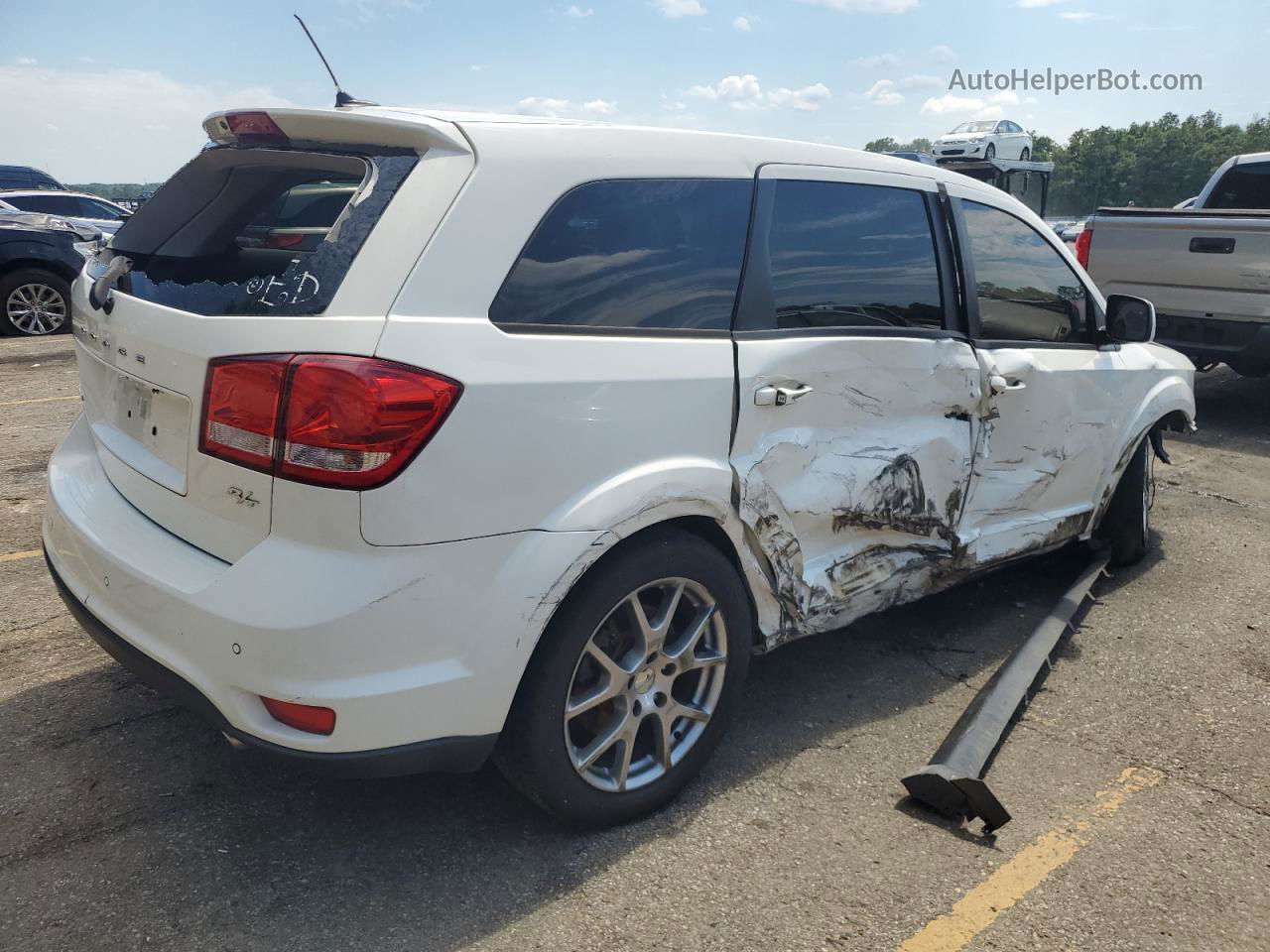 2014 Dodge Journey R/t White vin: 3C4PDCEG0ET214216