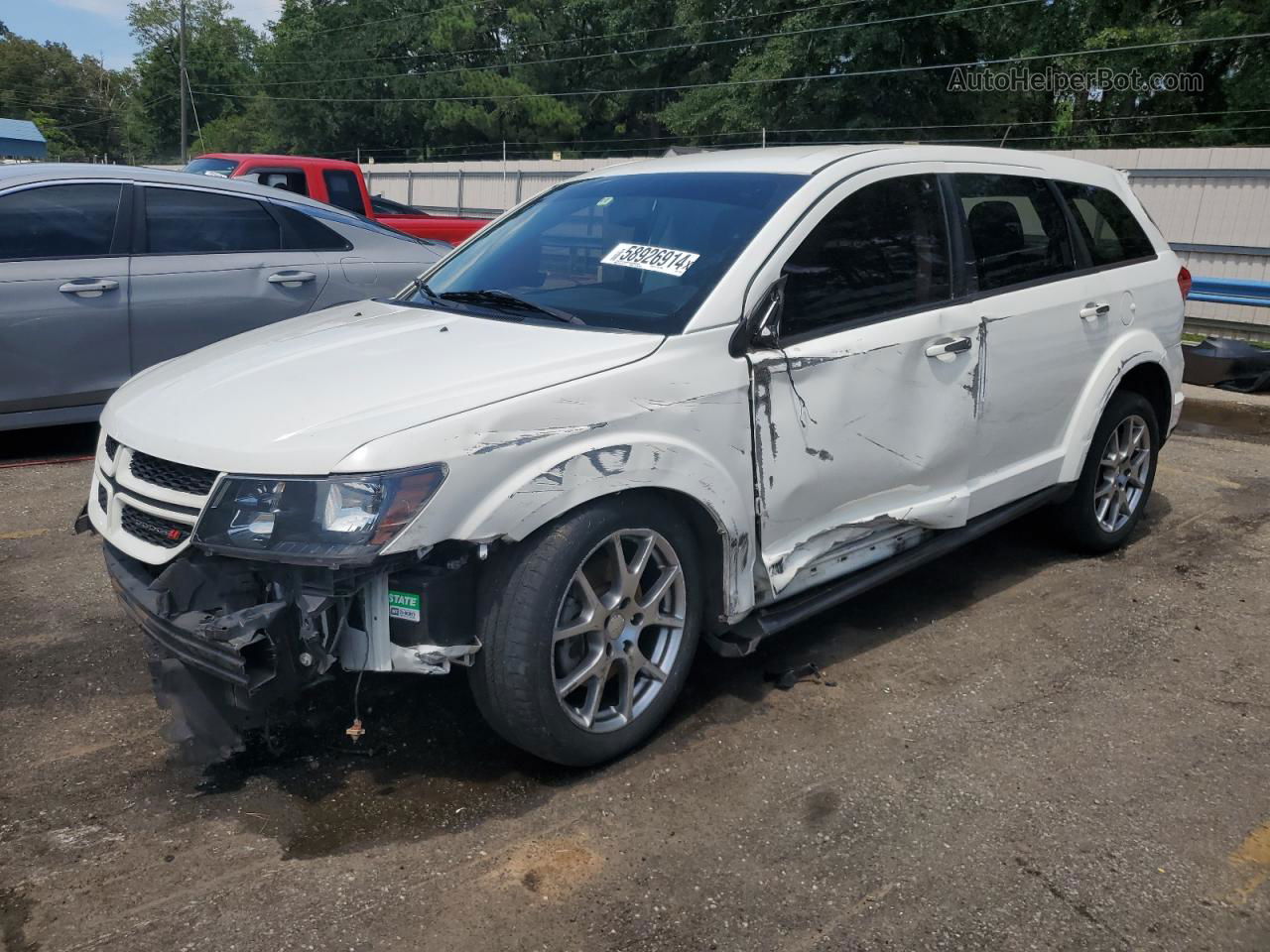 2014 Dodge Journey R/t White vin: 3C4PDCEG0ET214216