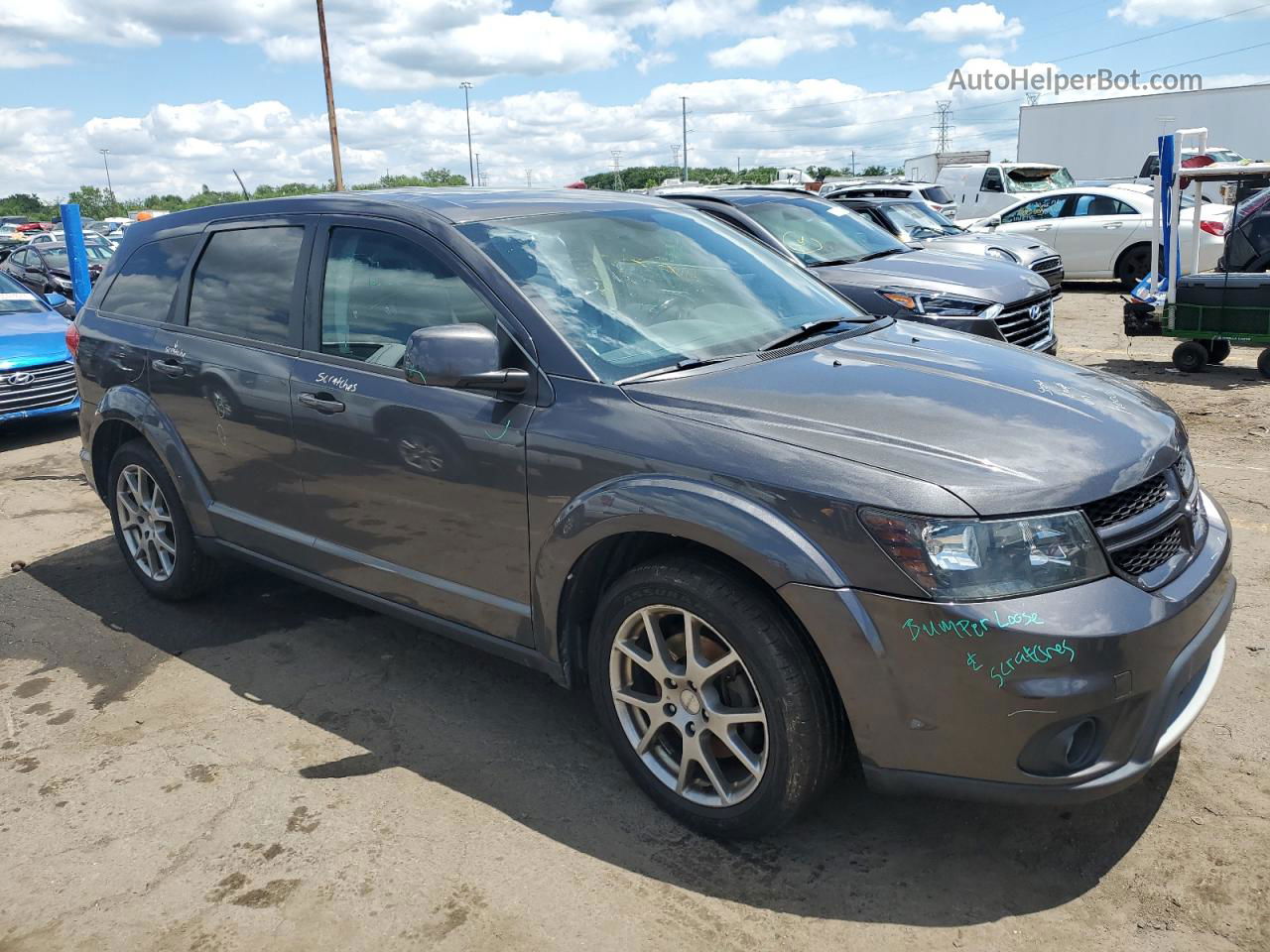 2015 Dodge Journey R/t Gray vin: 3C4PDCEG1FT655189