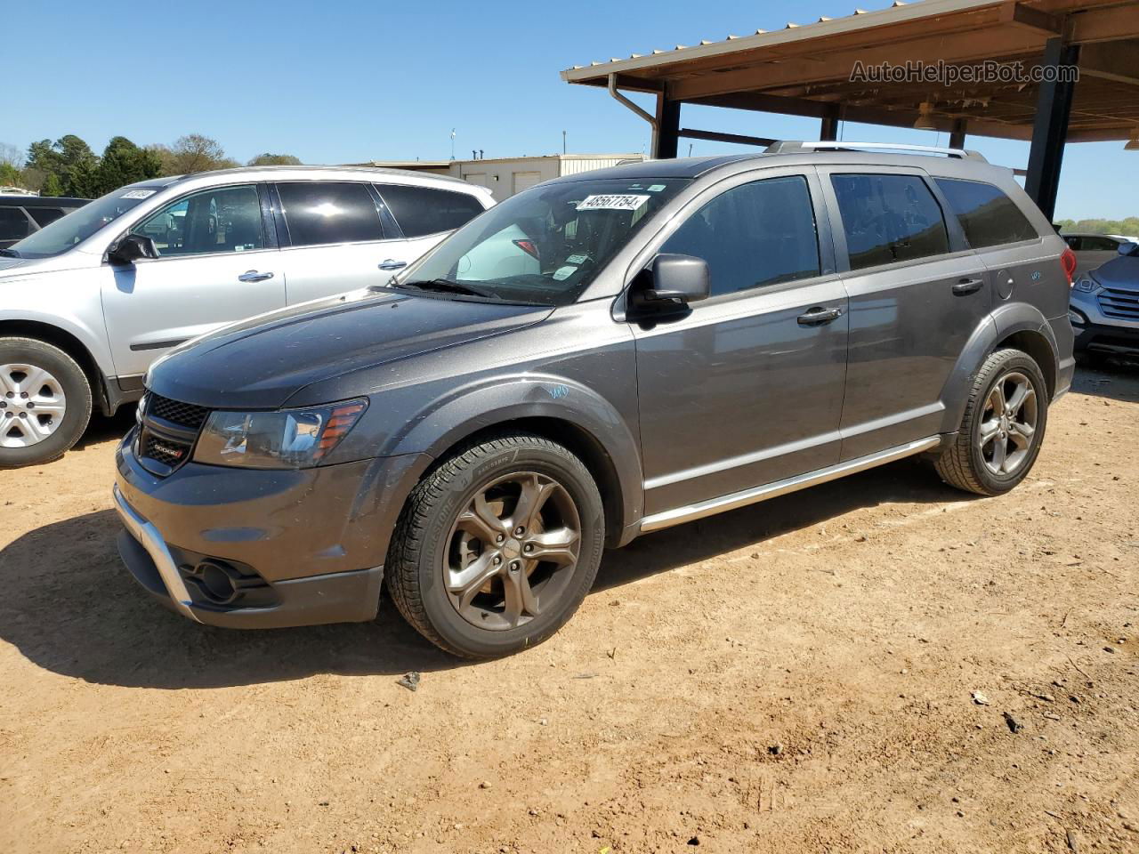 2015 Dodge Journey Crossroad Gray vin: 3C4PDCGB0FT587971