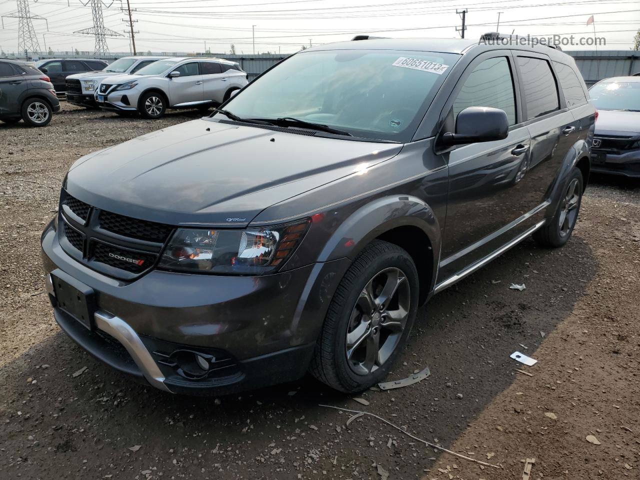 2015 Dodge Journey Crossroad Серый vin: 3C4PDCGB0FT641172