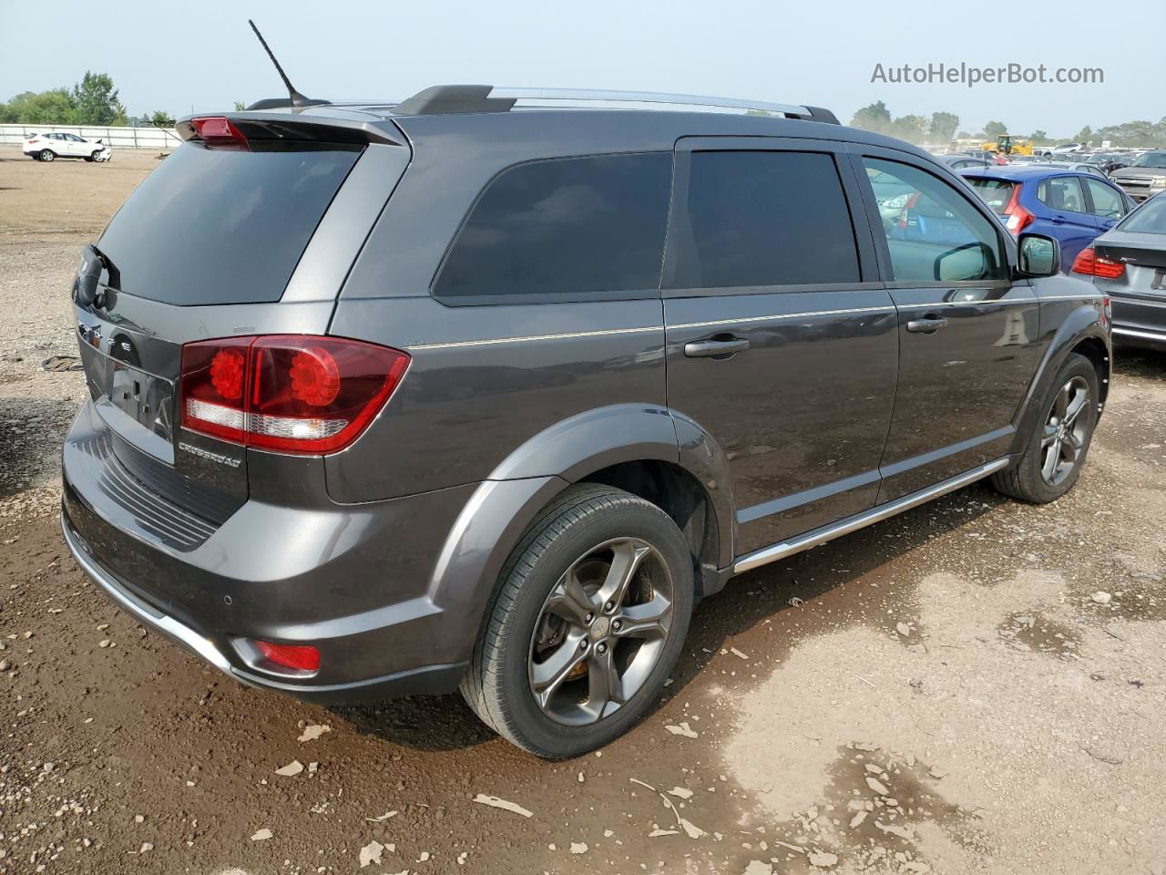 2015 Dodge Journey Crossroad Gray vin: 3C4PDCGB0FT641172