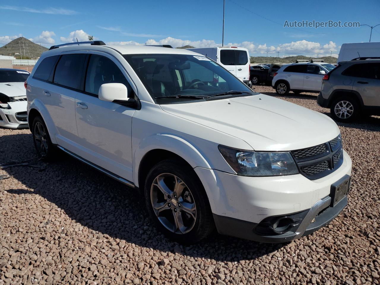 2016 Dodge Journey Crossroad White vin: 3C4PDCGB0GT107171