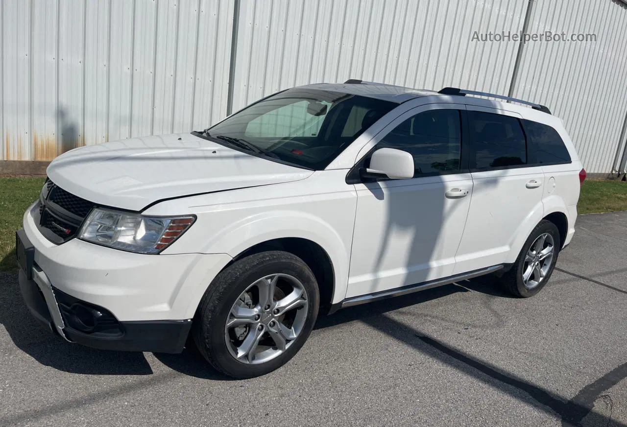 2017 Dodge Journey Crossroad White vin: 3C4PDCGB0HT524811