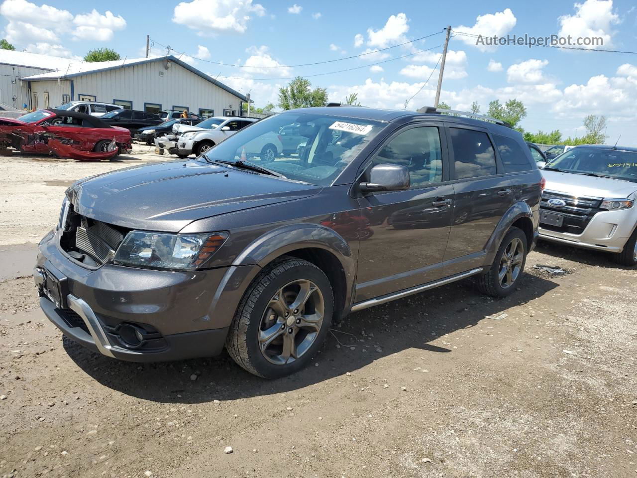 2015 Dodge Journey Crossroad Серый vin: 3C4PDCGB1FT547429