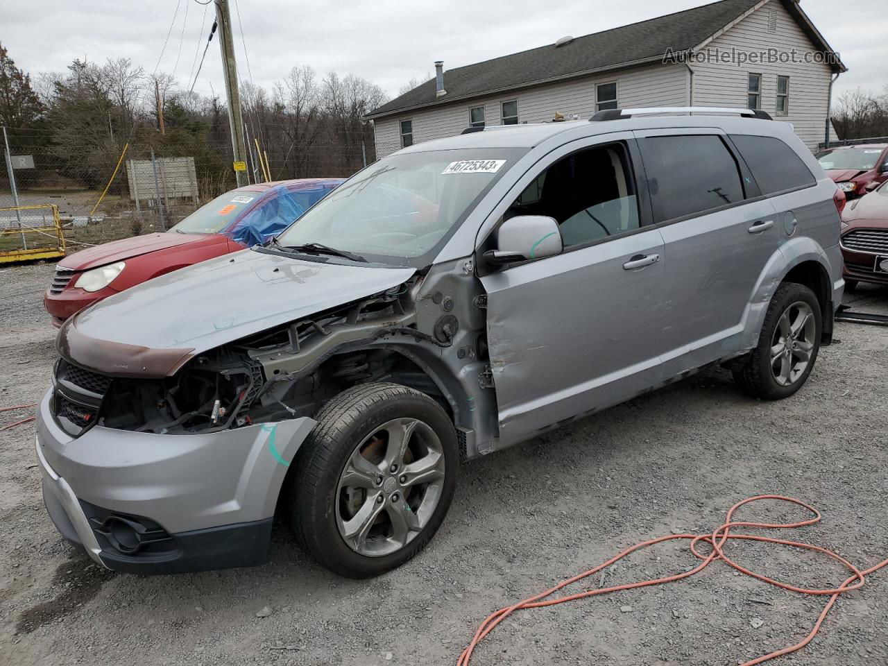 2016 Dodge Journey Crossroad Gray vin: 3C4PDCGB1GT195308