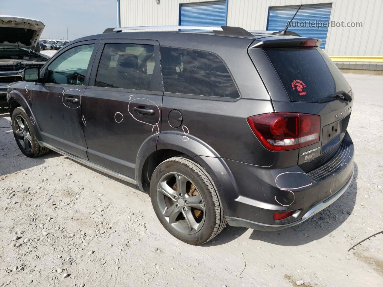 2017 Dodge Journey Crossroad Gray vin: 3C4PDCGB1HT525448