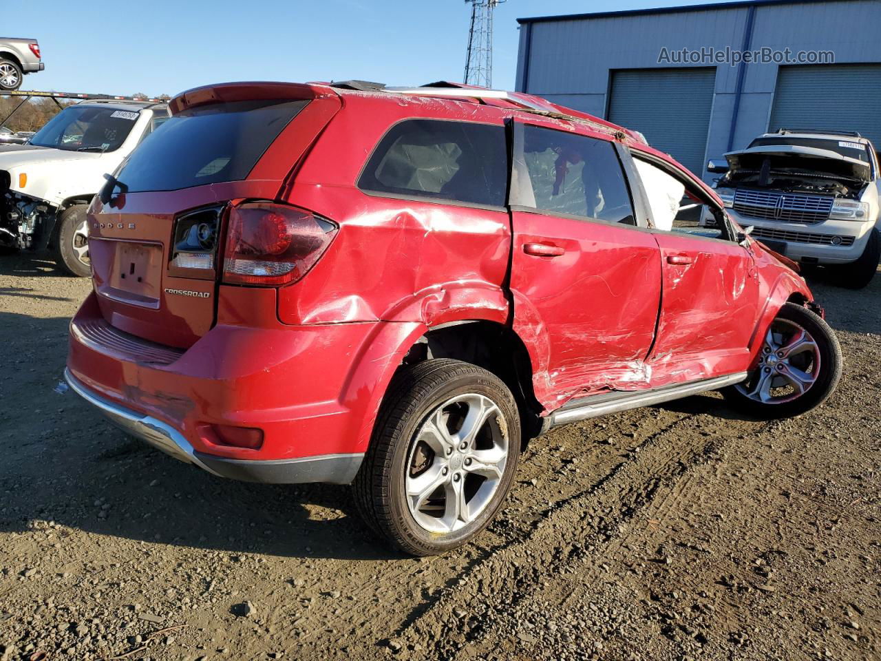 2017 Dodge Journey Crossroad Red vin: 3C4PDCGB1HT566047