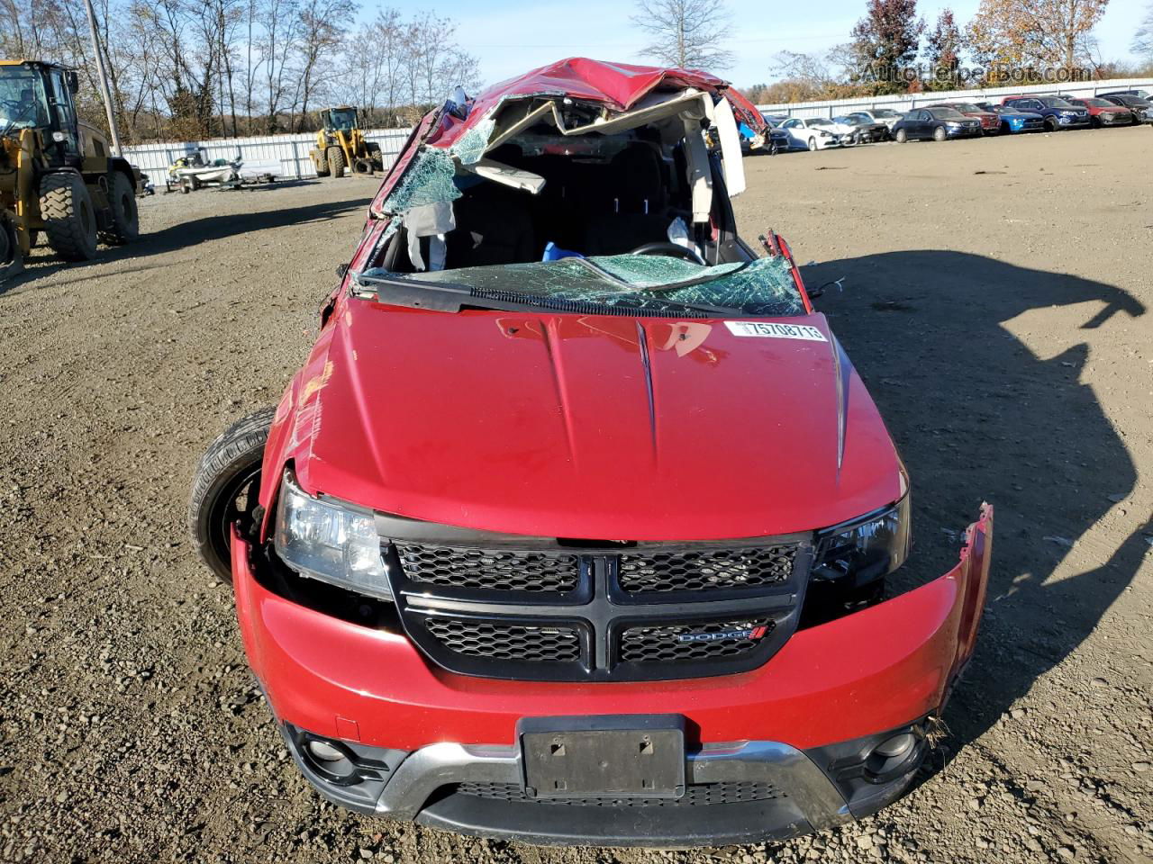 2017 Dodge Journey Crossroad Red vin: 3C4PDCGB1HT566047