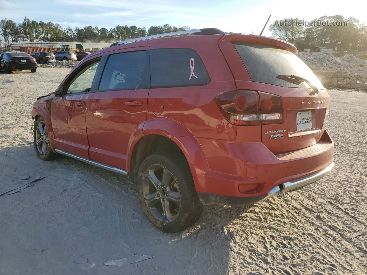 2017 Dodge Journey Crossroad Red vin: 3C4PDCGB1HT648358