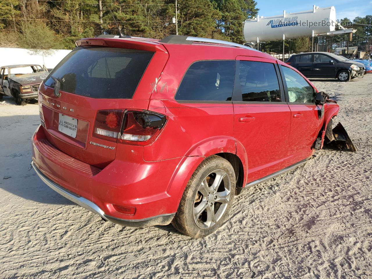 2017 Dodge Journey Crossroad Red vin: 3C4PDCGB1HT648358