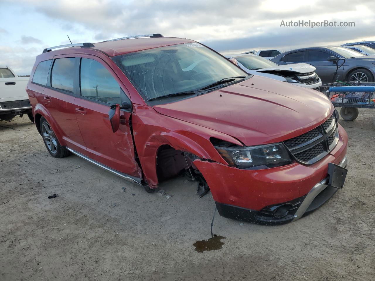 2016 Dodge Journey Crossroad Red vin: 3C4PDCGB2GT138826