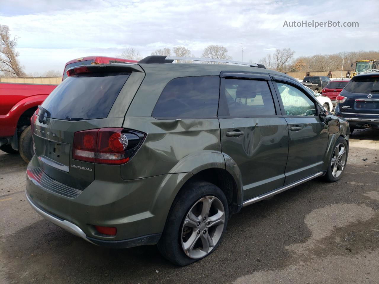 2017 Dodge Journey Crossroad Green vin: 3C4PDCGB2HT534823