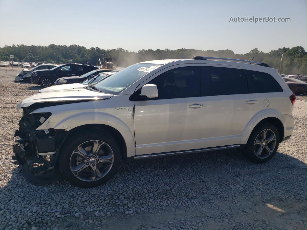 2017 Dodge Journey Crossroad White vin: 3C4PDCGB2HT707174