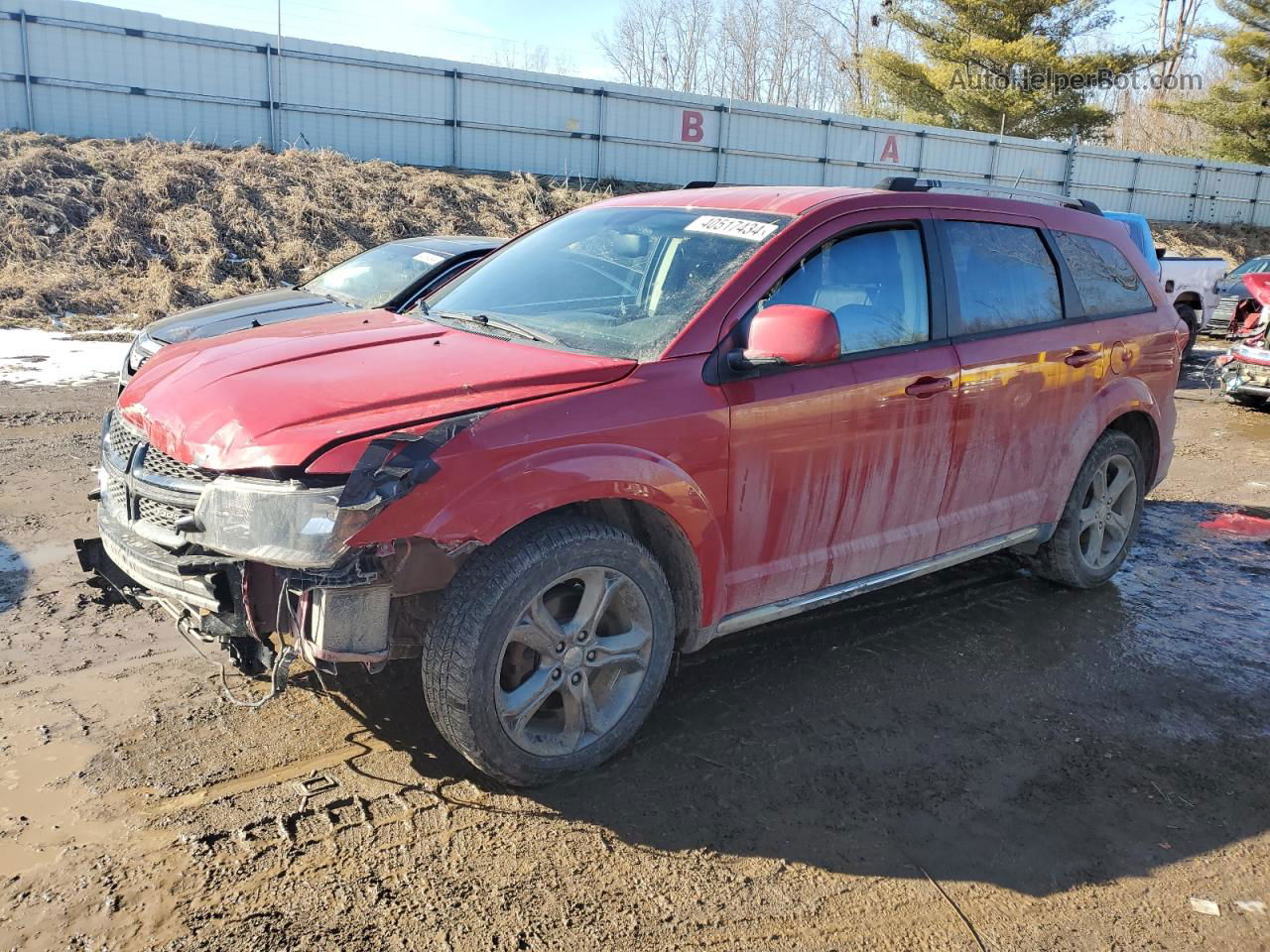 2017 Dodge Journey Crossroad Red vin: 3C4PDCGB5HT529843