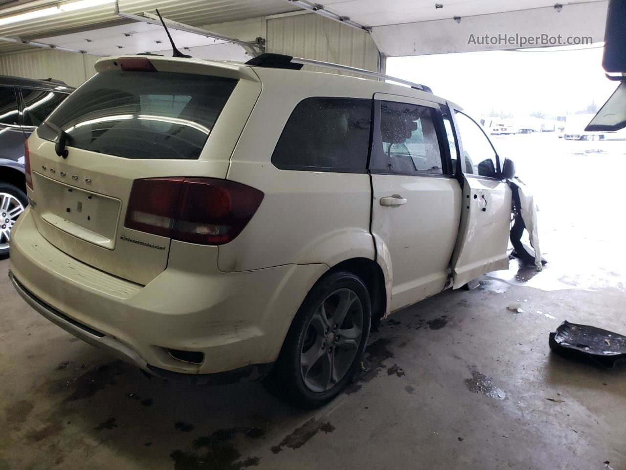 2015 Dodge Journey Crossroad White vin: 3C4PDCGB6FT658834