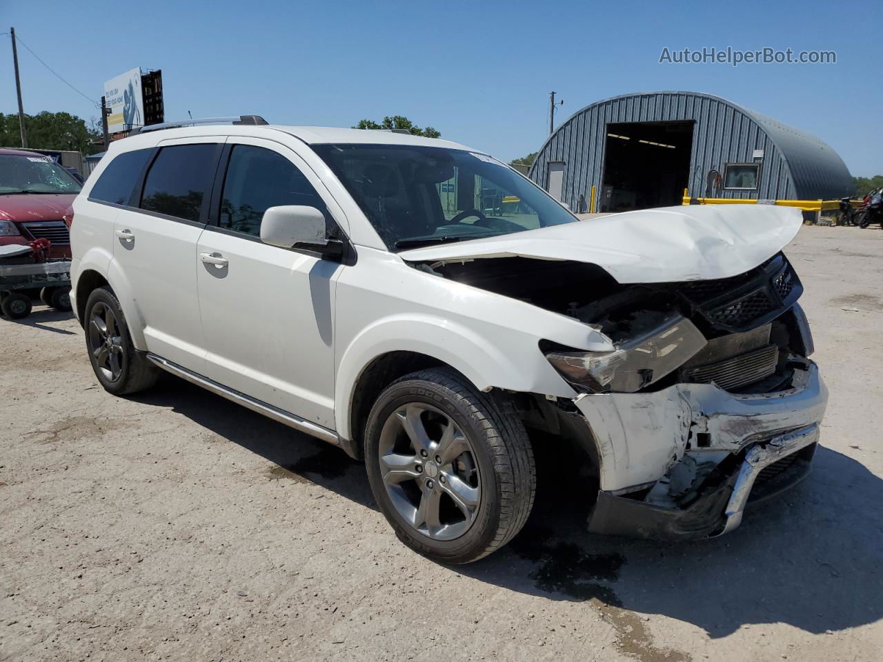 2015 Dodge Journey Crossroad Белый vin: 3C4PDCGB6FT723309