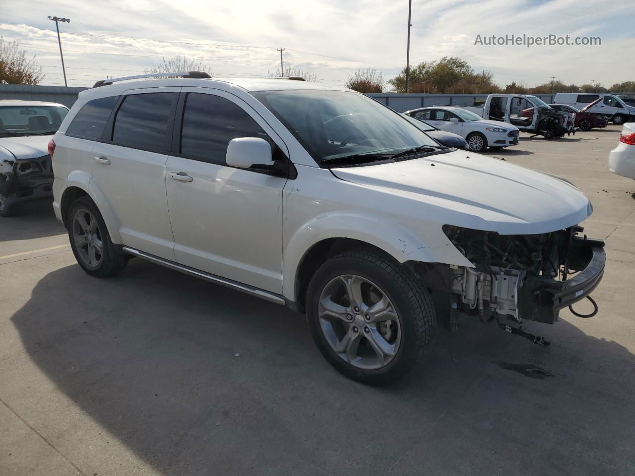 2016 Dodge Journey Crossroad White vin: 3C4PDCGB6GT166726