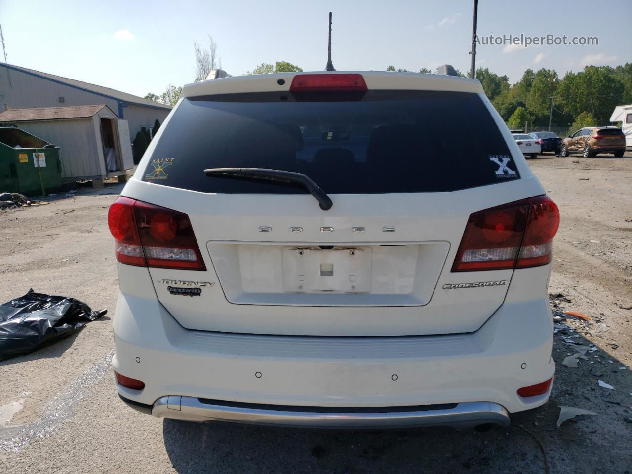 2017 Dodge Journey Crossroad White vin: 3C4PDCGB6HT602816