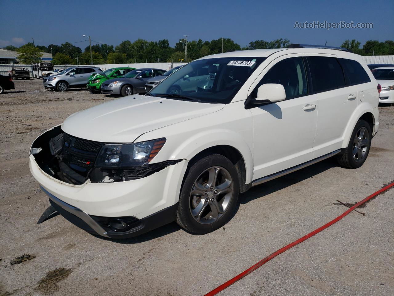 2017 Dodge Journey Crossroad White vin: 3C4PDCGB6HT602816