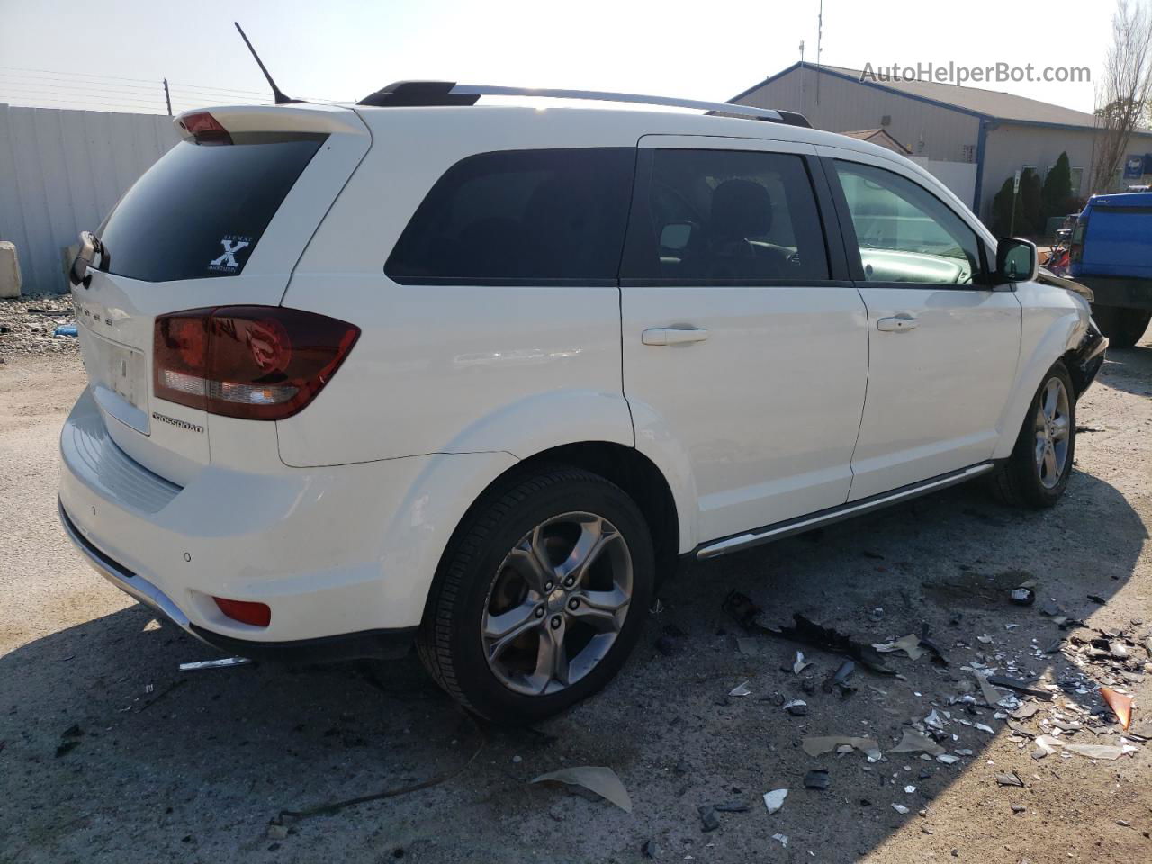 2017 Dodge Journey Crossroad White vin: 3C4PDCGB6HT602816