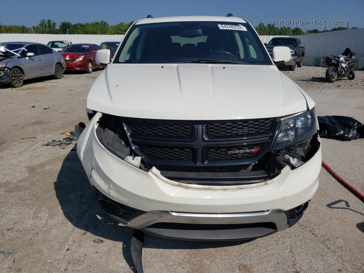 2017 Dodge Journey Crossroad White vin: 3C4PDCGB6HT602816