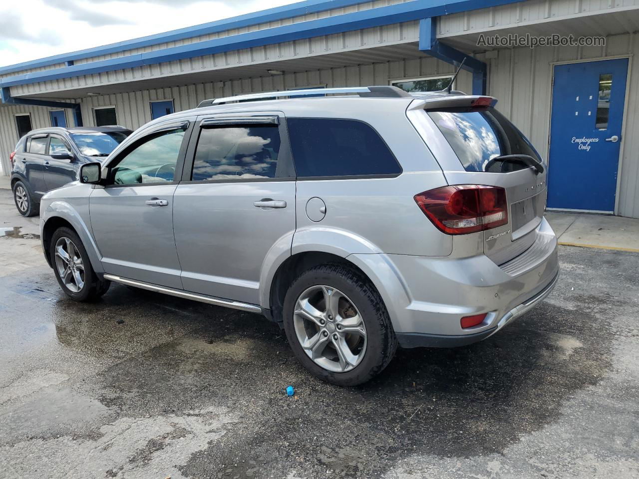 2016 Dodge Journey Crossroad Silver vin: 3C4PDCGB7GT131578