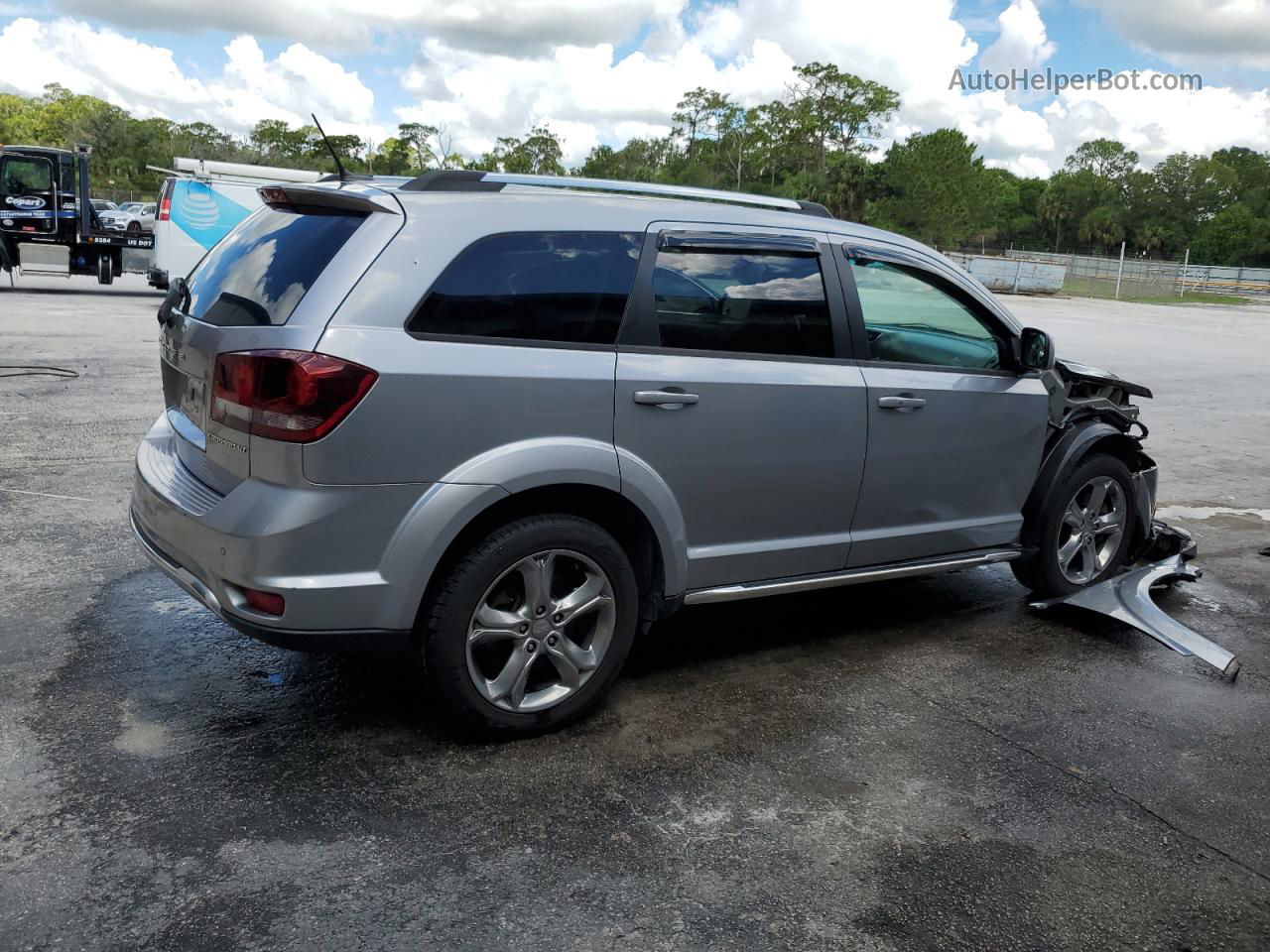 2016 Dodge Journey Crossroad Silver vin: 3C4PDCGB7GT131578