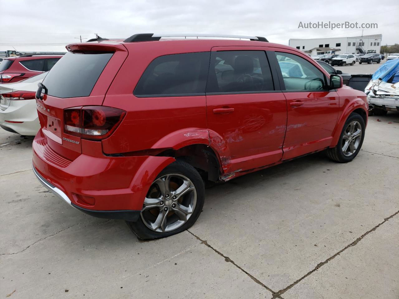 2016 Dodge Journey Crossroad Red vin: 3C4PDCGB7GT141656