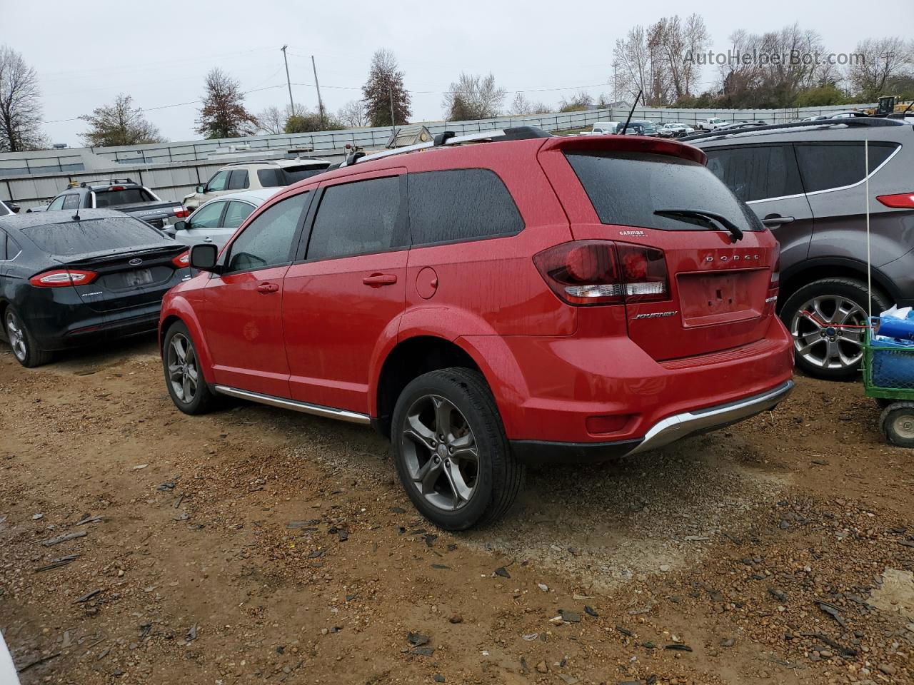 2017 Dodge Journey Crossroad Red vin: 3C4PDCGB7HT534736