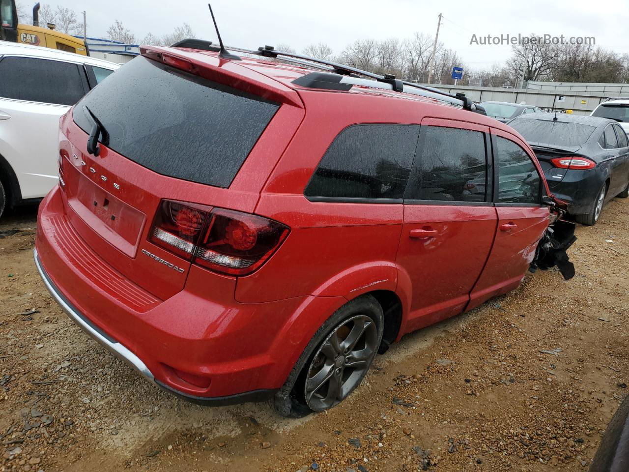 2017 Dodge Journey Crossroad Red vin: 3C4PDCGB7HT534736