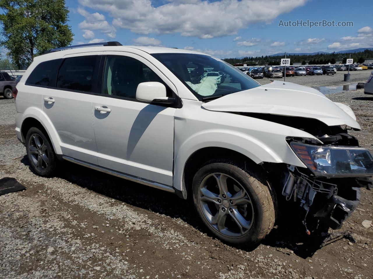 2017 Dodge Journey Crossroad Белый vin: 3C4PDCGB7HT601223