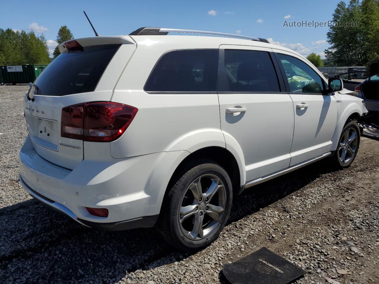 2017 Dodge Journey Crossroad White vin: 3C4PDCGB7HT601223