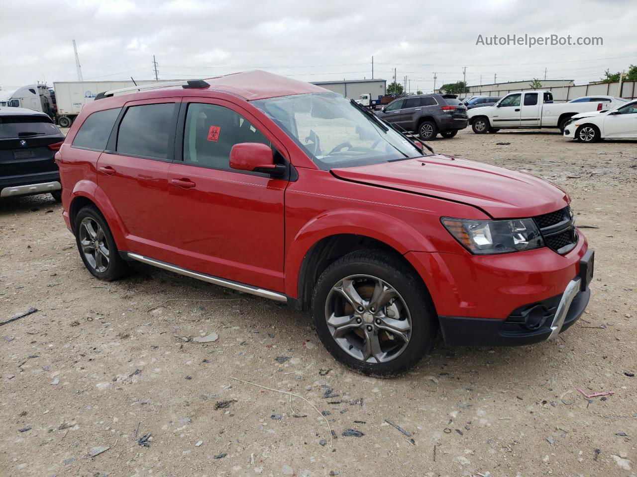 2014 Dodge Journey Crossroad Red vin: 3C4PDCGB8ET311438