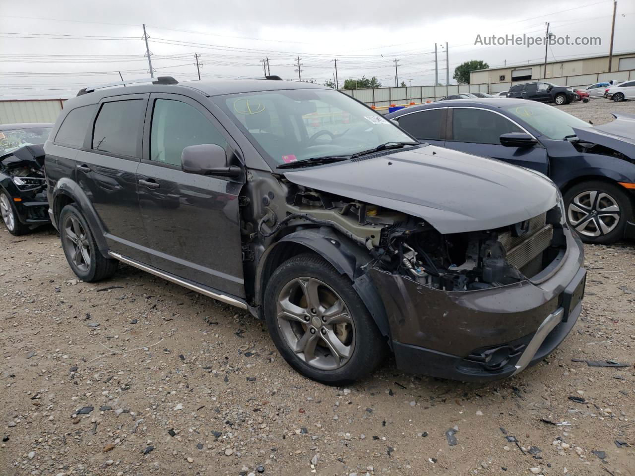 2016 Dodge Journey Crossroad Gray vin: 3C4PDCGB8GT220656