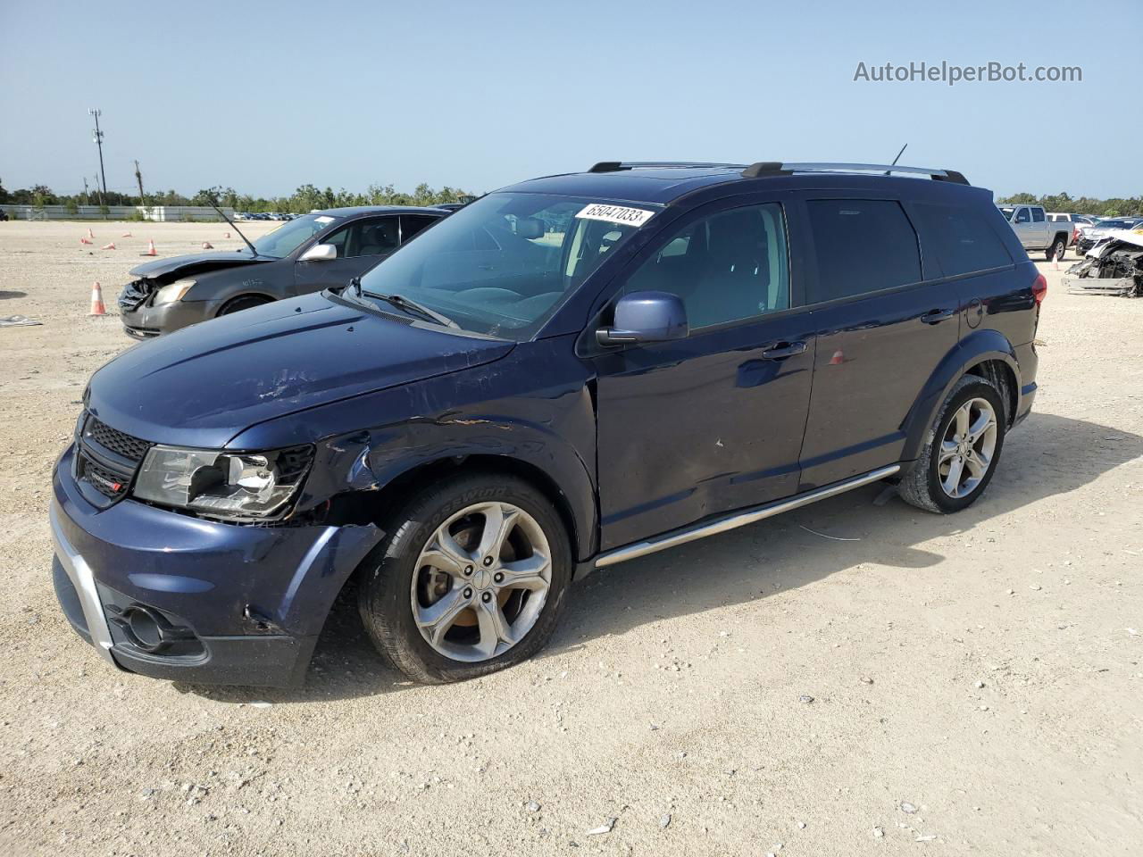 2017 Dodge Journey Crossroad Синий vin: 3C4PDCGB8HT577207