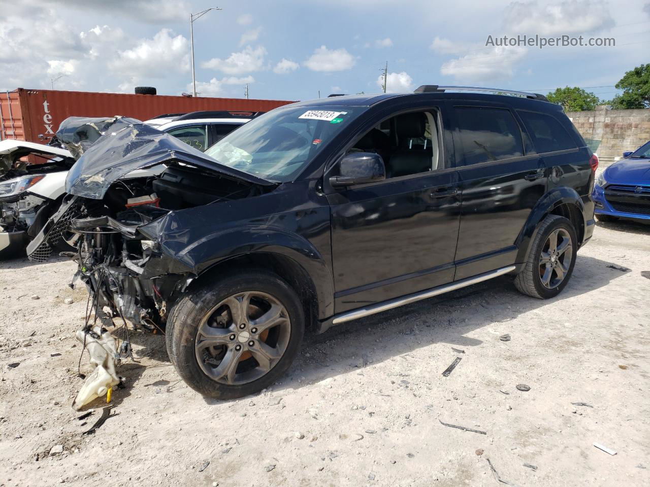 2015 Dodge Journey Crossroad Black vin: 3C4PDCGB9FT639419