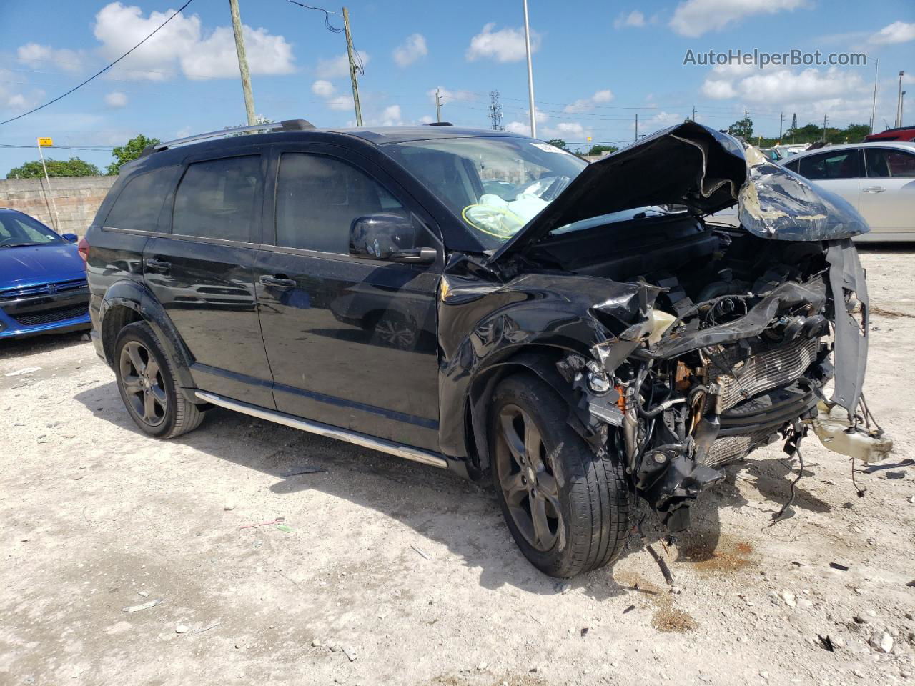 2015 Dodge Journey Crossroad Черный vin: 3C4PDCGB9FT639419