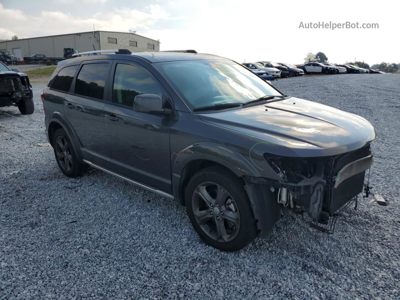 2016 Dodge Journey Crossroad Gray vin: 3C4PDCGB9GT131582