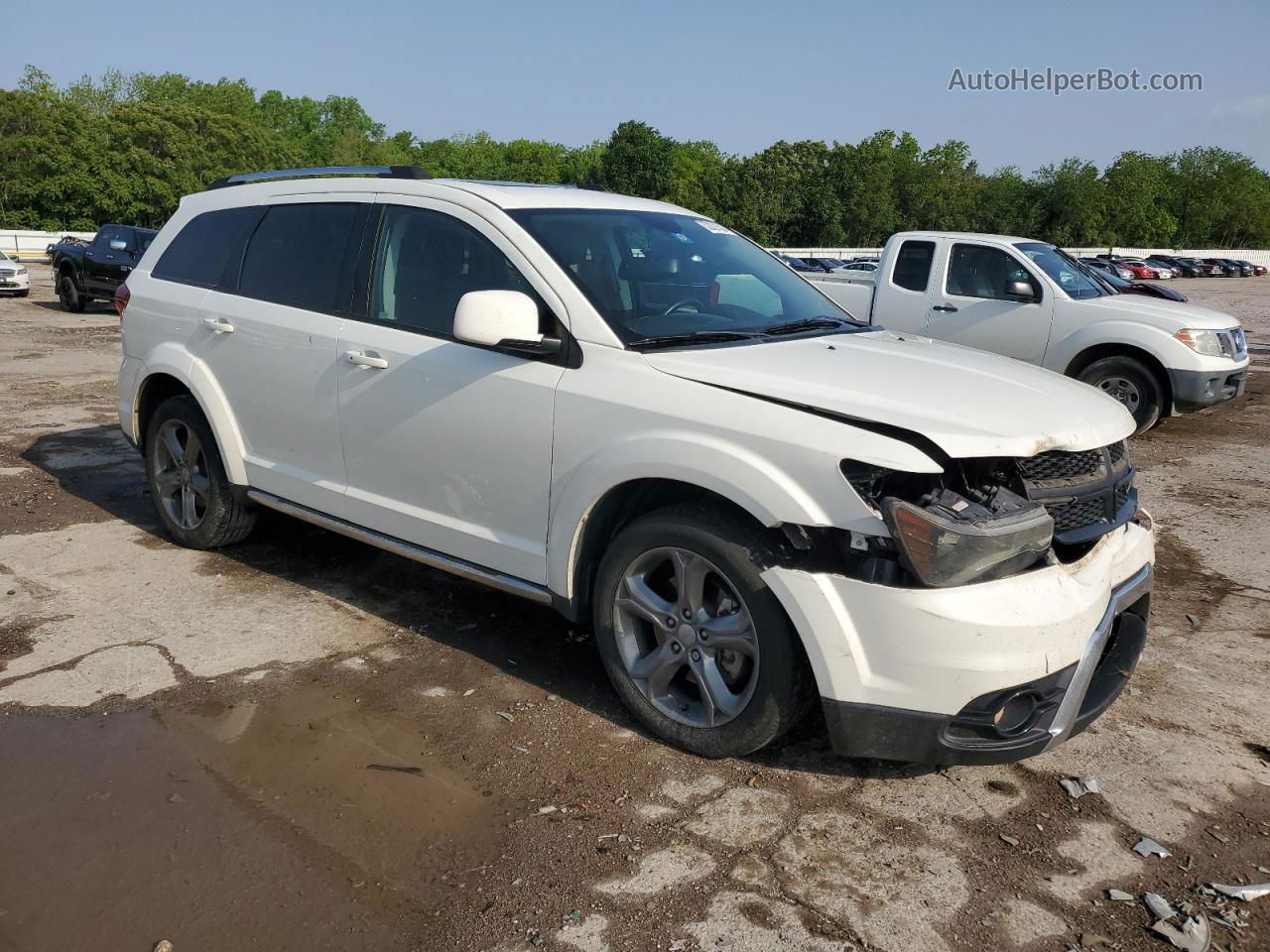 2017 Dodge Journey Crossroad White vin: 3C4PDCGB9HT545379